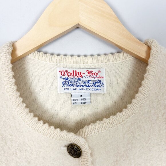 Vintage Tally Ho Boiled Wool Button Front Jacket Size Medium Women's - Picture 3 of 3